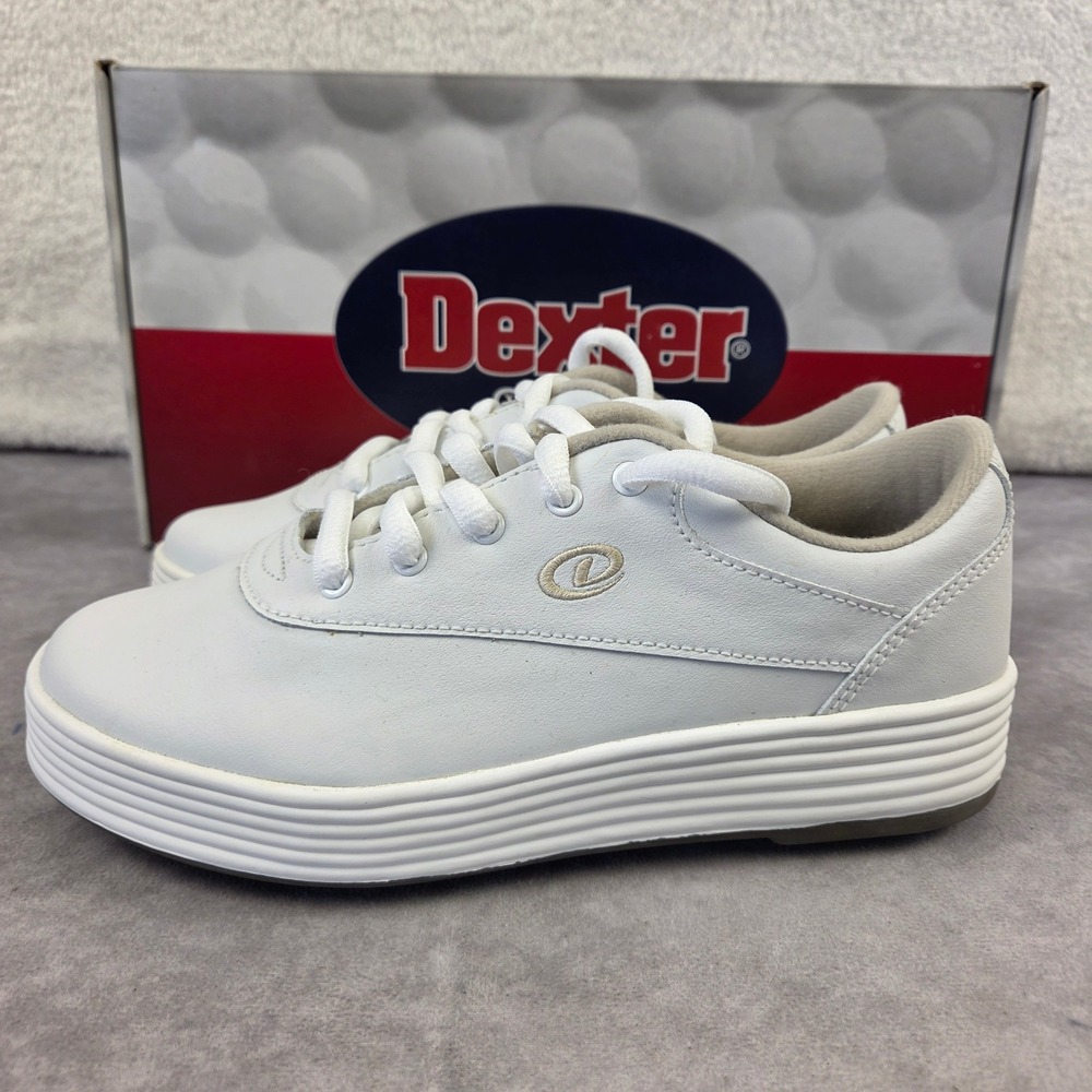 Dexter Golf Tempo GF320-9 Womens White Leather Waterproof Golf Shoes 6M
